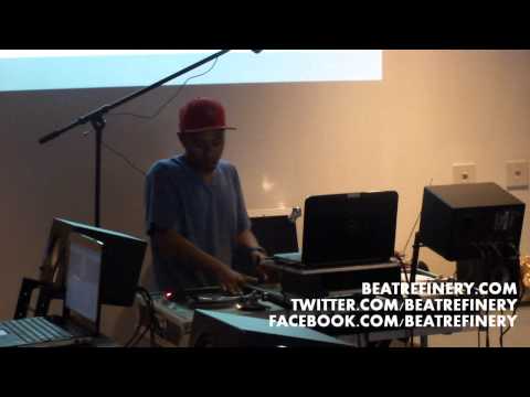 DMC USA Finalist DJ As-One scratching for the students
