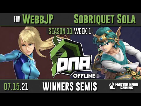DNA [OFFLINE] S11:W1 - EDM| WebbJP (Zero Suit Samus) Vs Sobriquet Sola (Hero, Corrin) - W Semifinals