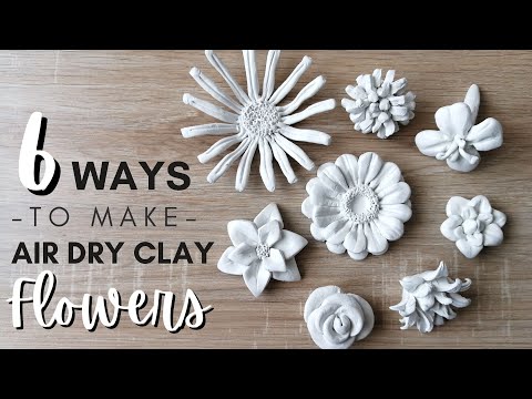 How to Make Easy Air Dry Clay Flowers | Beginner's Tutorial