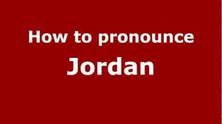 How to pronounce Jordan