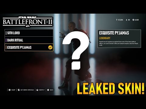 EXQUISITE PYJAMAS SKIN LEAKED! Count Dooku Third Skin- Star Wars Battlefront 2
