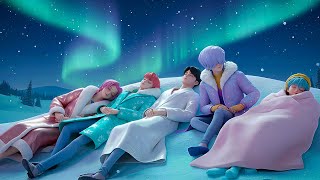 Instant Deep Sleep ❄️ | Relaxing Aurora Hypnosis with Saja Boys | Stress & Anxiety Relief