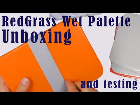 RedGrass everlasting wet palette unboxing and testing