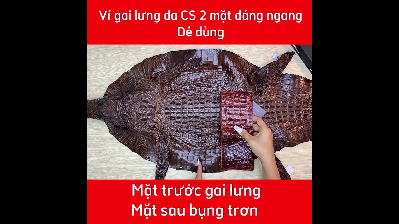 Ví Da Cá Sấu 2 Mặt - Gai Lưng VS208ND