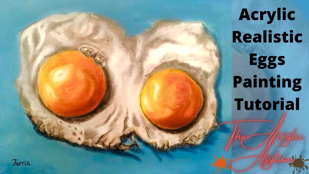 Simple Acrylic Realistic Eggs Painting Tutorial