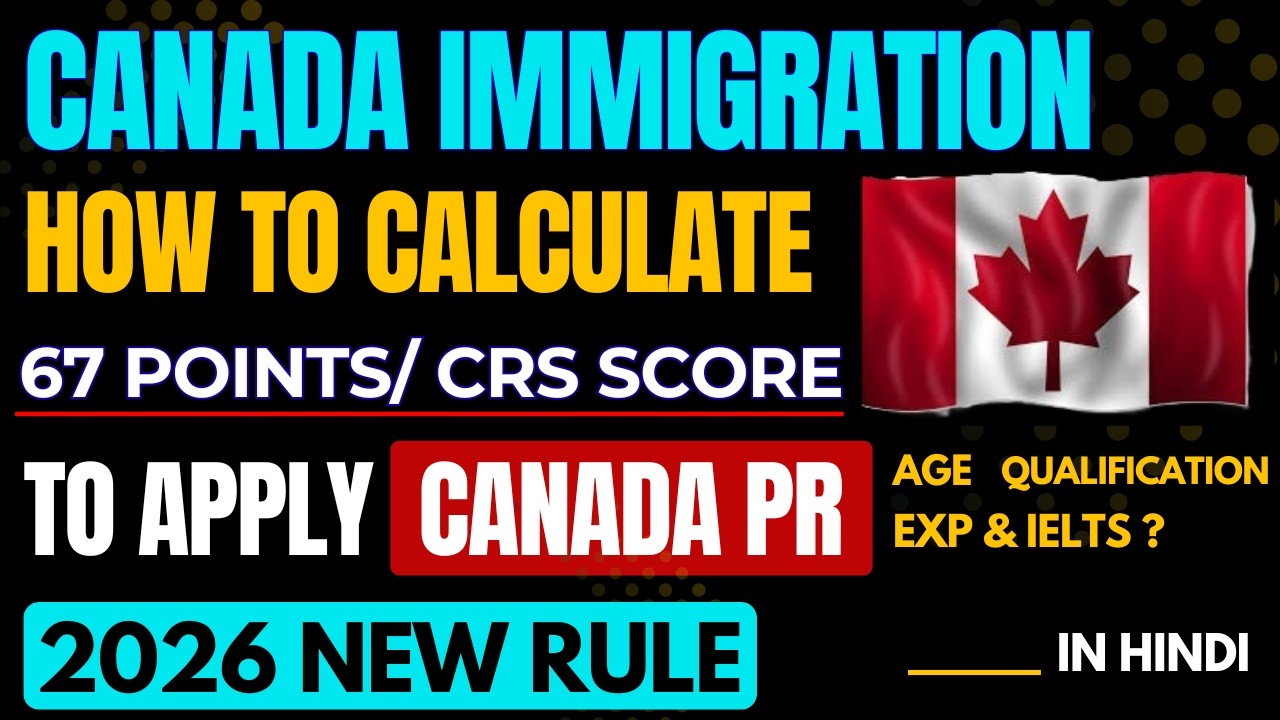 How to Calculate 67 Points/CRS Score to Apply for Canada PR 2026 | Get Maximum Points for Canada PR