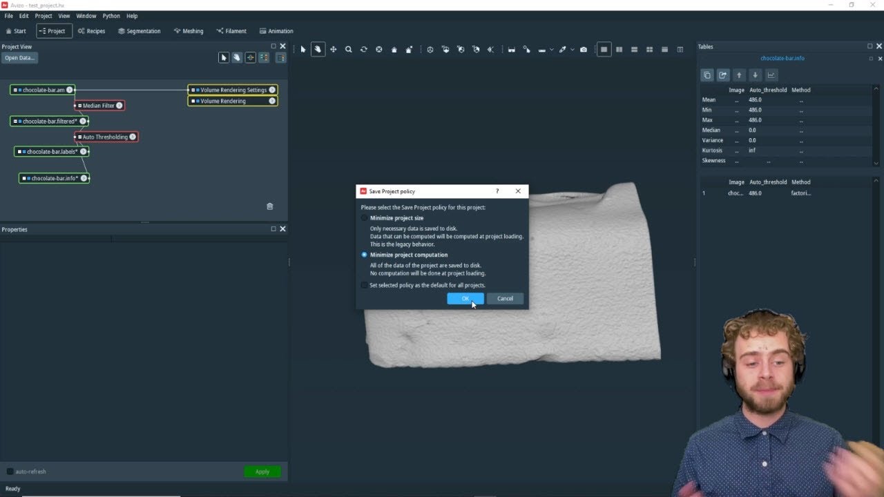 How to save an Amira or Avizo Software project