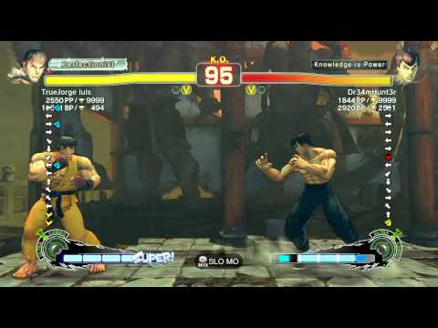 SSF4 AE 2012 Ryu (player) vs Fei Long (Dr34mHunt3r) Xbox LIVE Ranking Match