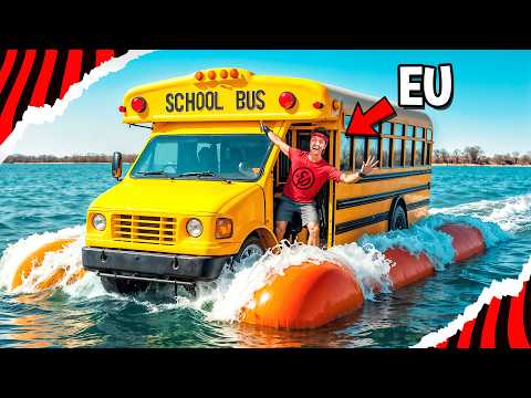 SOBREVIVENDO 48 HORAS EM UM ÔNIBUS QUE FLUTUA! - VLOG DE 1 HORA