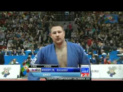 Judo EM 2012: final +100kg BOR, Barna (HUN) - MIKHAYLIN, Alexander (RUS)