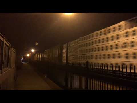 Late night northbound NS mixed freight train