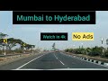 Mumbai To Hyderabad By Road Travel Longdrive Roadtrip