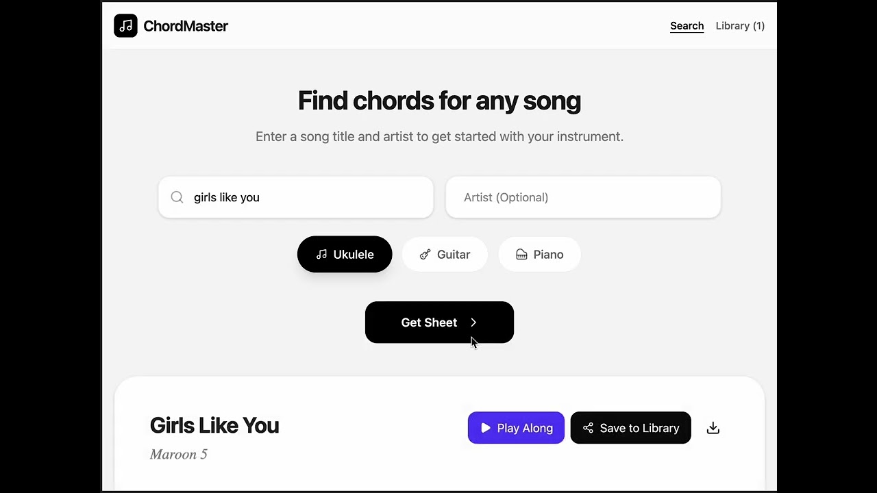 ChordMaster project preview