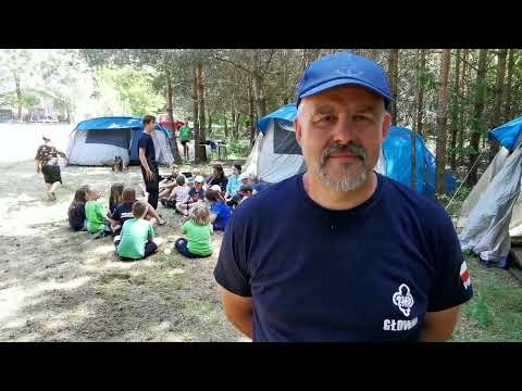 Zastępca komendanta Hufca ZHP Głowno Albert Waśkiewicz o biwaku w Woli Zbrożkowej.