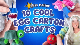 10 Awesome Egg Carton Crafts for Kids | Easy DIY Recycled Crafts with Miss Daisy! 🌸