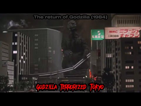 The return of Godzilla (1984)    Godzilla terrorized Tokyo