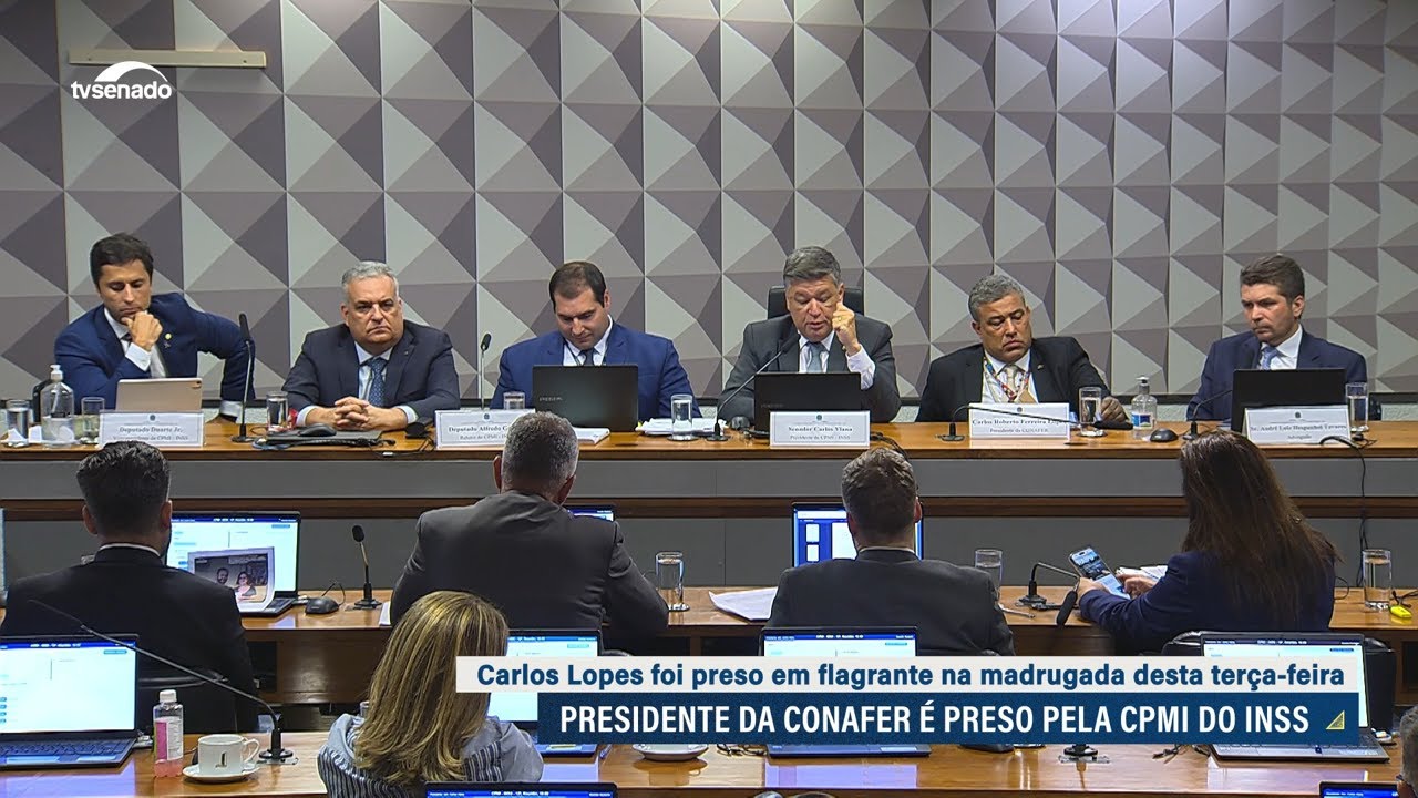 Presidente da Conafer é preso em flagrante pela CPMI do INSS