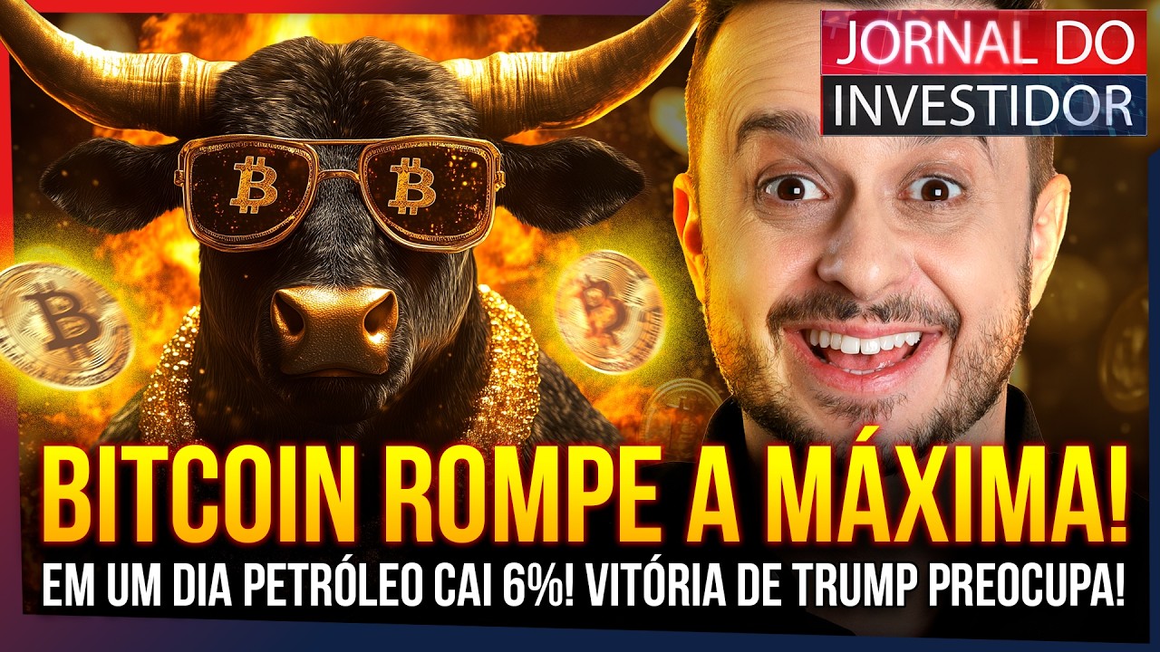 URGENTE! BITCOIN na MÁXIMA HISTÓRICA! Gasolina MAIS BARATA? Operadora de celular do NUBANK?