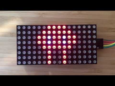 16x8 RGB LED Matrix - Space Invaders Animation