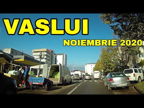 Orasul VASLUI traseu Traian - Toma Caragiu - Racova - Penny - Calugareni video noiembrie 2020