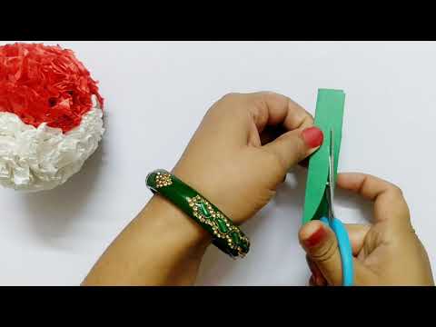 DIY Tissue Paper Flower Tutorial || How To Make Round Tissue Paper Flower