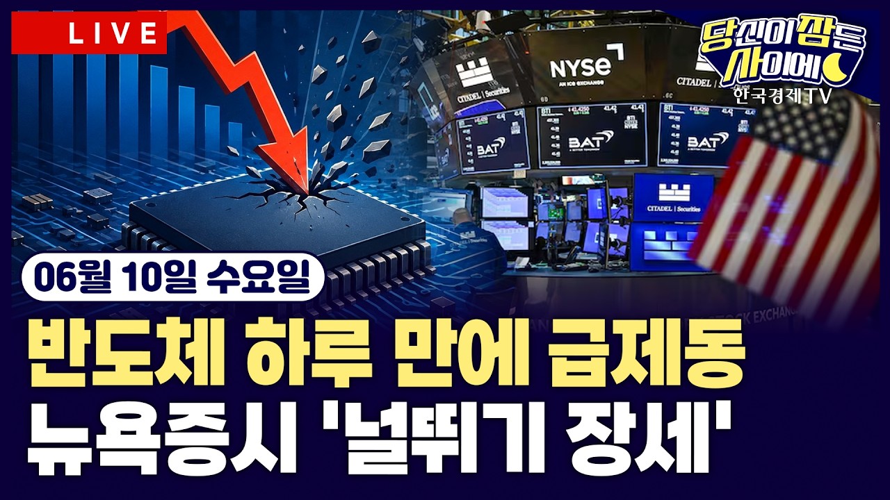 [🔴06/10 #당잠사] 에너지부 “호르무즈 통행량 증가”…중동 불안 여전ㅣ반도체 하루만에 급제동ㅣ앤트?