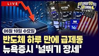[🔴06/10 #당잠사] 에너지부 “호르무즈 통행량 증가”…중동 불안 여전ㅣ반도체 하루만에 급제동ㅣ앤트로픽,…