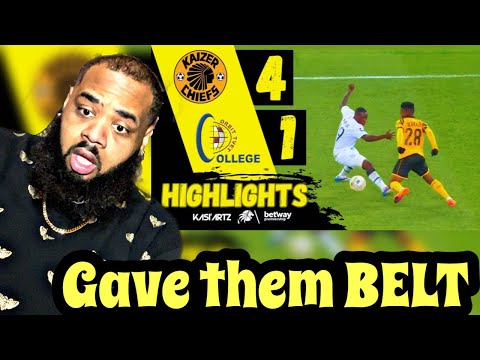 AMERICAN REACTS to KAIZER CHIEFS vs ORBIT COLLEGE ‣ ALL GOALS & HIGHLIGHTS ⚽️