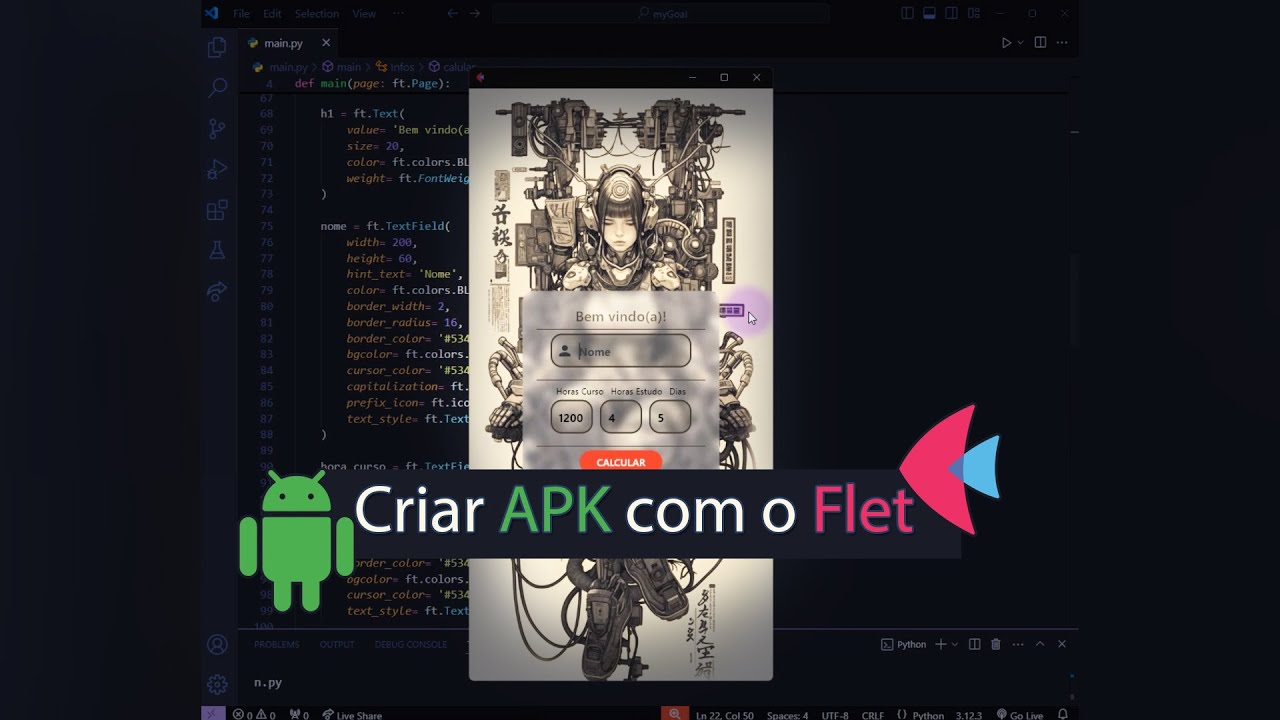 Criar um APK com a Biblioteca Flet!  (Python)