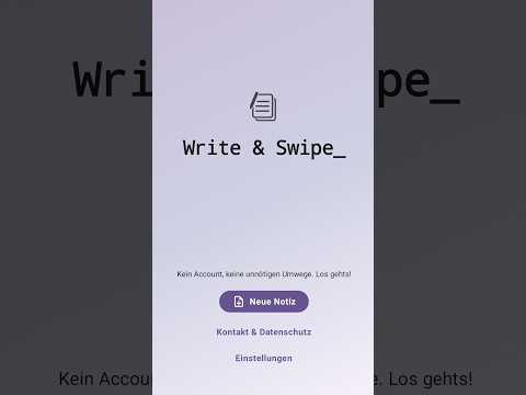Write & Swipe - Notepad video thumbnail