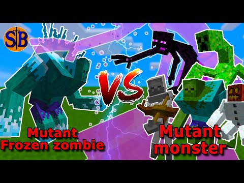 Mutant Frozen Zombie vs Mutant Monsters