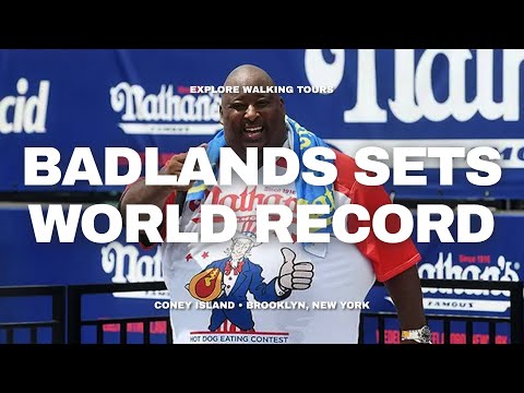 BadlandsChugs attempts WORLD RECORD with lemonade at Nathan's Hot Dog Eating Contest