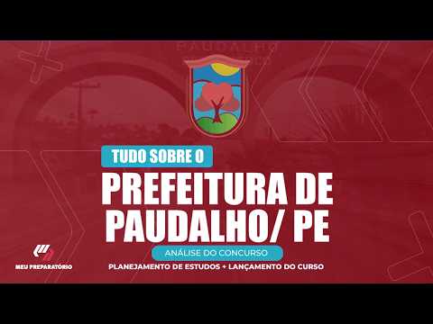 CONCURSO PREFEITURA DE PAUDALHO/PE + PLANEJAMENTO DE ESTUDOS