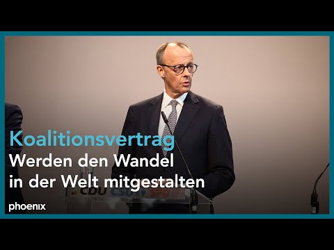 Einigung auf Koalitionsvertrag: Pressekonferenz von Union & SPD | 09.04.25