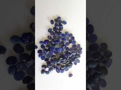 Blue natural lapis lazuli loose smooth cabochon, packaging t...