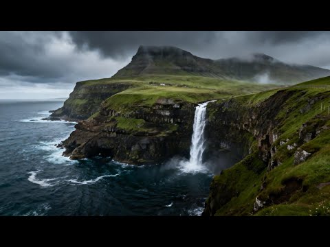 Hidden Waterfall by the Ocean 🌊 | Ultimate Nature Relaxation in 4K