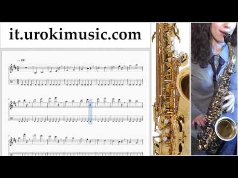 Corso di Sassofono Contralto Besame Mucho Tablature Tab Parte#1 Esercita um-b276