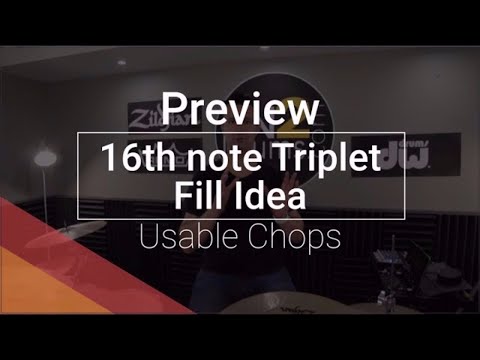 16th note triplet Fill - Drum Lesson Preview