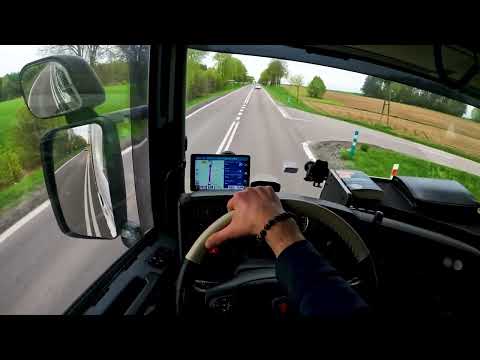 POV Driving Scania R450 Streamline. Poland.