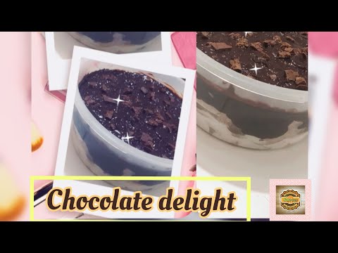 Chocolate delight||How to make chocolate and biscuits dessert || by homemade samreen's delicacies.