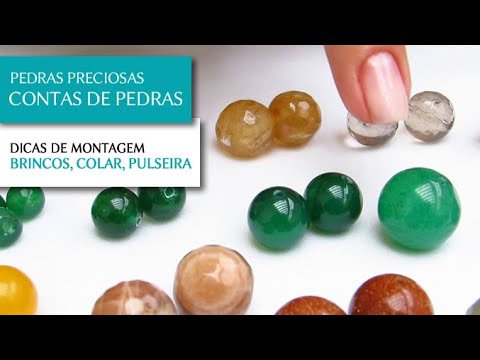 Contas de Pedras Naturais para Montagem de Semi Joias - Pedra Mística