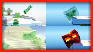 地に堕ちるシリーズ総まとめ 第1期目【マイクラアニメ】【Softbody Simulation】【逆再生Verも有り】