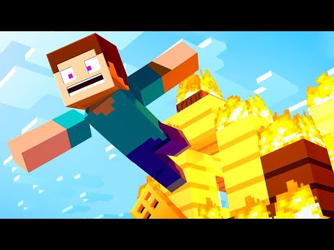 ITS ON FIRE! Minecraft Animation - Alex and Steve Life