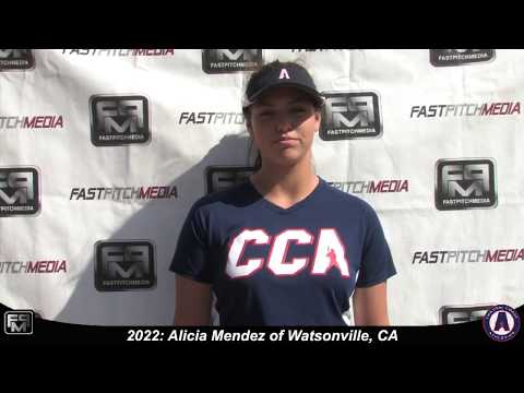 2022 Alicia Mendez Pitcher and First Base Softball Skills Video - CCA