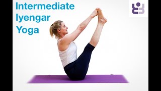 Intermediate Iyengar Yoga - Abdominal work and using the legs. 20 minute Intermediate Iyengar