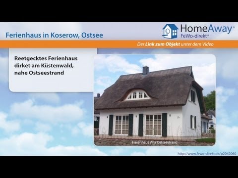 Usedom: Reetgecktes Ferienhaus dirket am Küstenwald, nahe Ostseestrand - FeWo-direkt.de Video