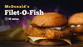 McDonald’s Filet-o-fish  | Homemade Filet-O-Fish | Crispy Fish Burger | McDonald’sRecipe | Cookd