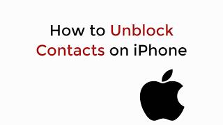 iPhone/iPad : How to Unblock Contacts on iPhone