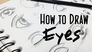How to Draw Stylized Cartoon Girl Eyes: Real Time Drawing Tutorial