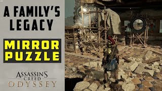 How to Open the Door in A Family's Legacy | Align Mirrors &amp; Solve Puzzle | ASSASSIN'S CREED ODYSSEY